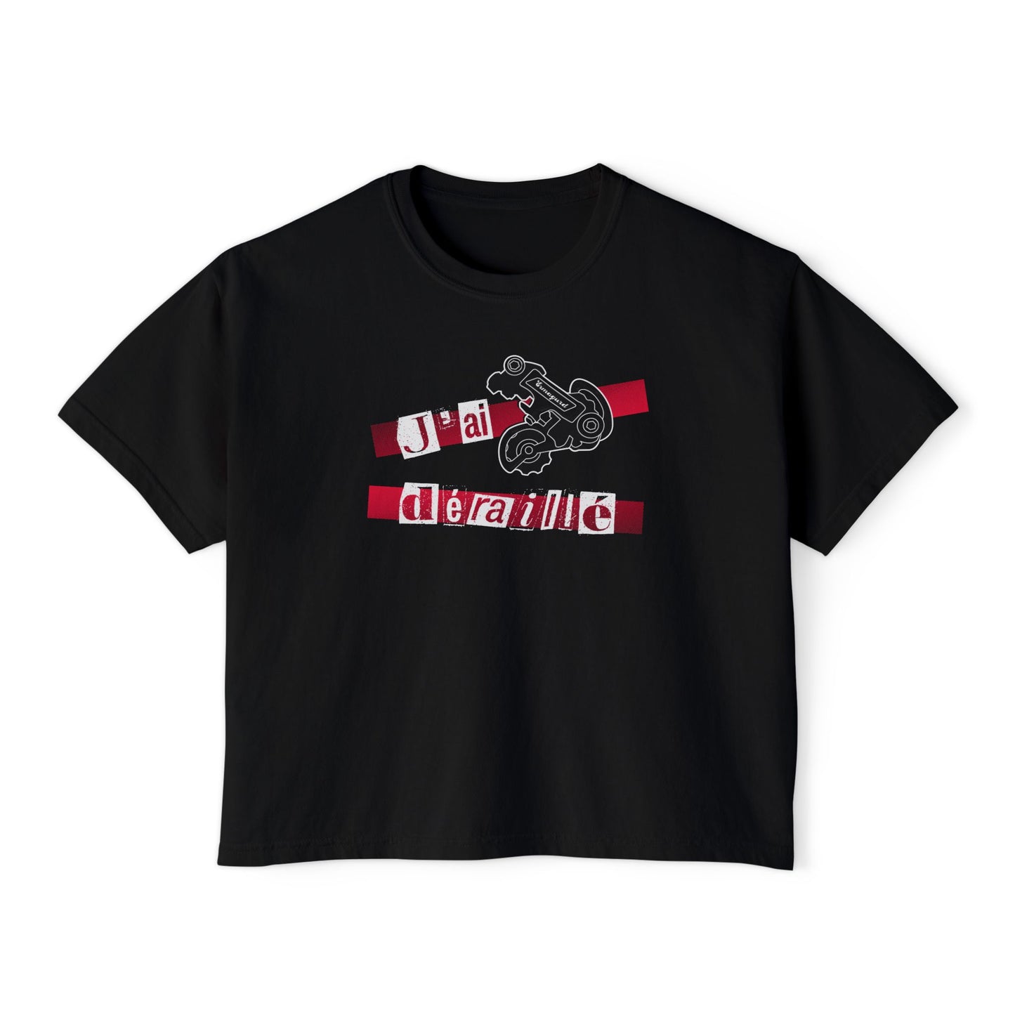 Women's Boxy Tee — J'ai déraillé