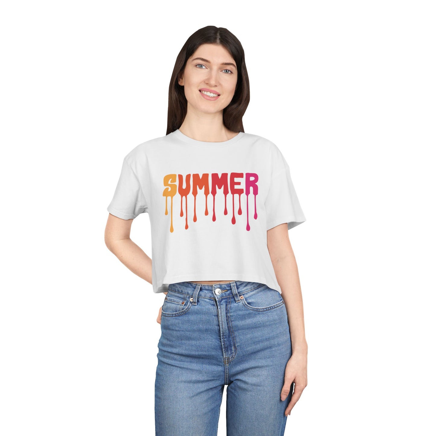 Summer Drip Women's Crop T-Shirt