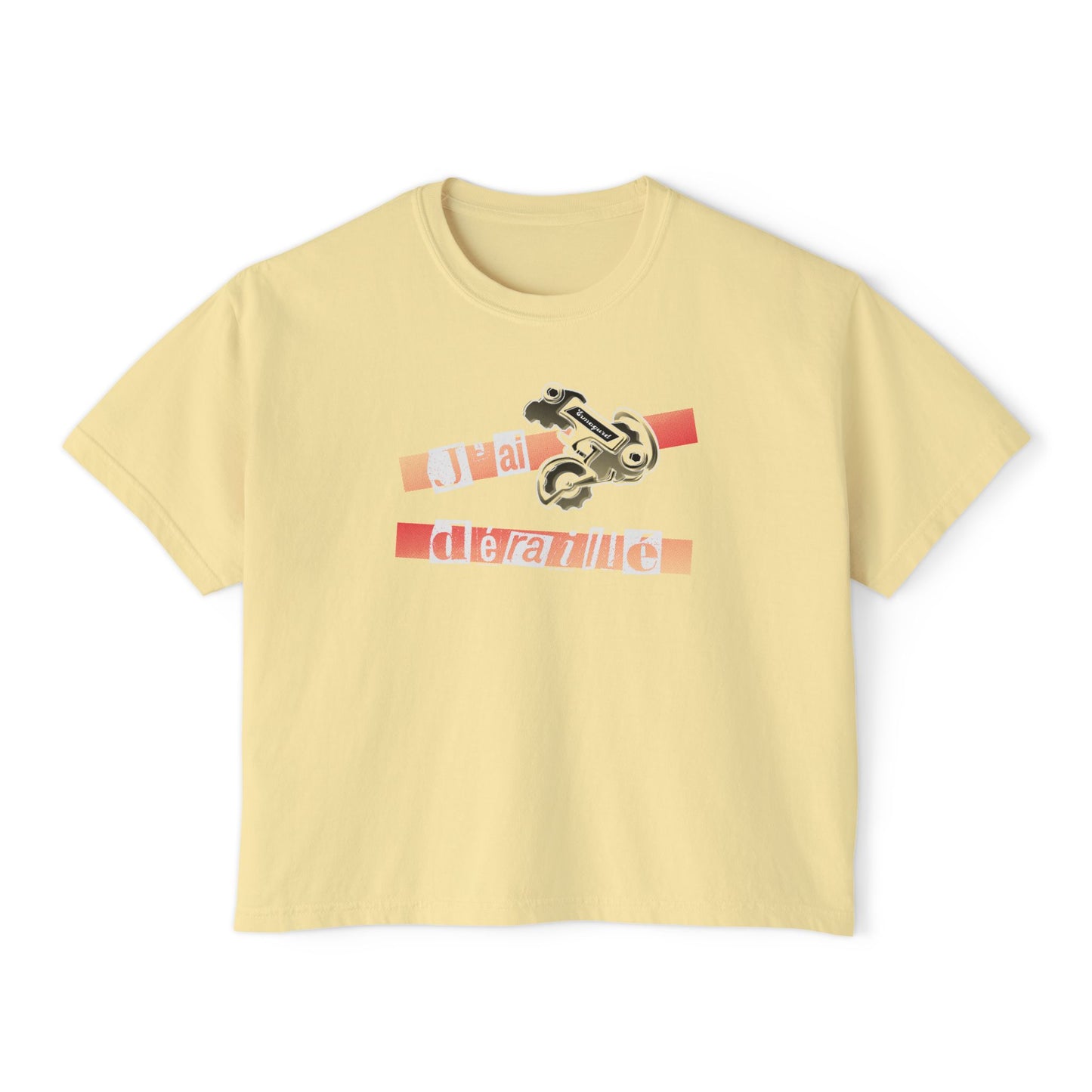 Women's Boxy Tee — J'ai déraillé