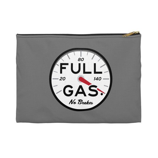 Full Gas Accessory Pouch — 'Full Gas, No Brakes' Zip Gadget Bag