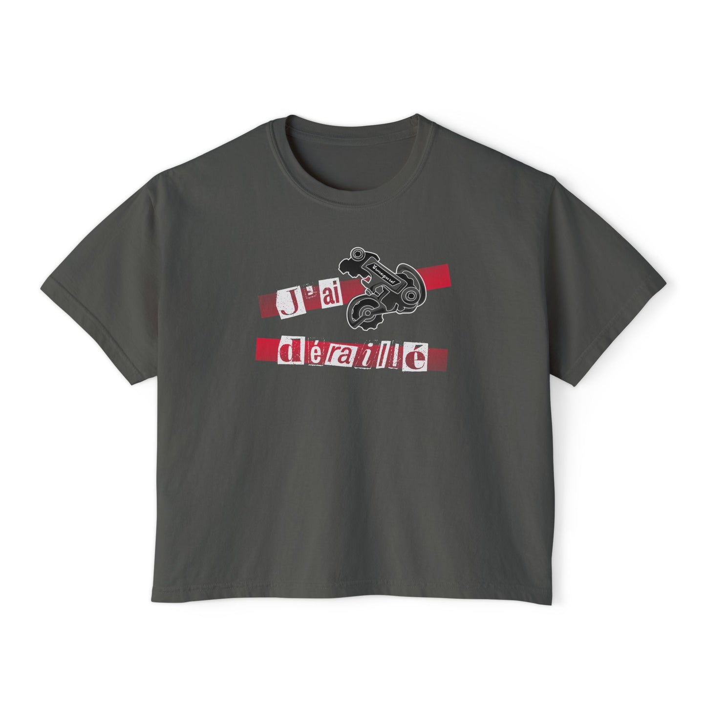 Women's Boxy Tee — J'ai déraillé